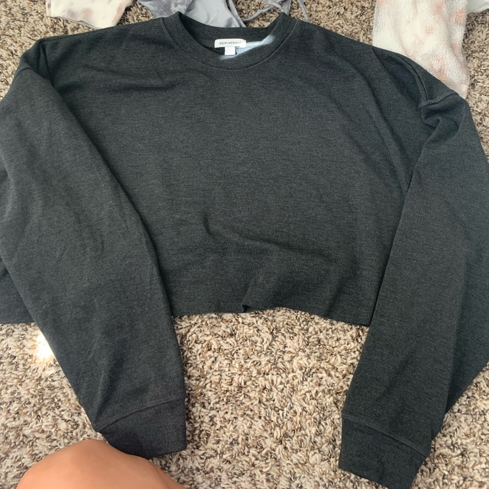 We wore what crop sweatshirt